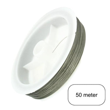 Tigerhaletråd 0,38 mm – 50 meter smykkewire til perlefremstilling