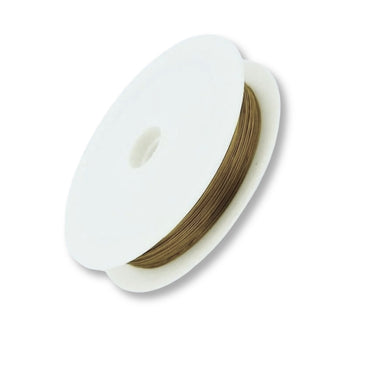 Guldfarvet wiretråd, 0,38 mm, 50 mtr.