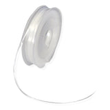 Flad hvid elastiksnor 0,6 mm til smykker – ca. 10 meter