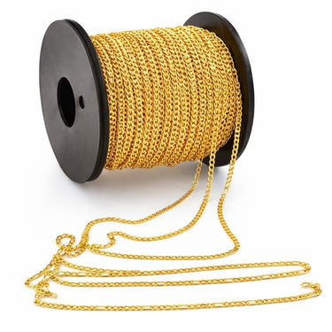 Panzerkæde, 2,9 mm bred, Forgyldt Sterling sølv