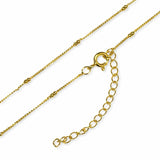 Tynd halskæde med dobbeltperler 40/45 cm.