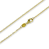 Flad anker halskæde 45 cm - Forgyldt Sterling Sølv