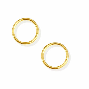 Forgyldt Sterling sølv Øsken / åben ring 1,2 x 10  mm, 2 stk.