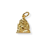 Forgyldt Buddha vedhæng i Sterling sølv, 13 mm