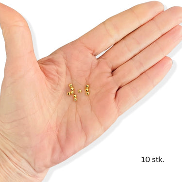 Forgyldte sølvperler 3 mm 10 stk