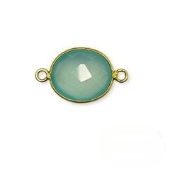 Aqua chalcedon vedhæng / mellemled