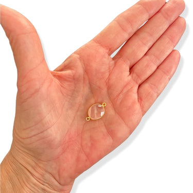 Rosakvarts  vedhæng / mellemled