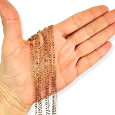 rustfri stål smykkekæde pr meter