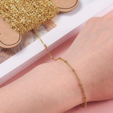 smykkekæde pr meter med perledetaljer