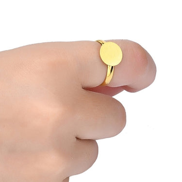 Fingerring med 10 mm plade, 2 stk.