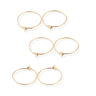 3 par creoler i guldfarvet rustfrit stål – 20 mm hoops med 0,7 mm tråd