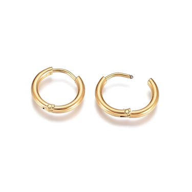 10 mm hoops i guldfarvet stål med kliklås