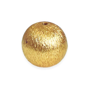 14 mm Børstet Forgyldt Perle