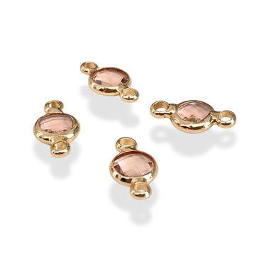 Små rosa vedhæng til øreringe, halskæder og armbånd