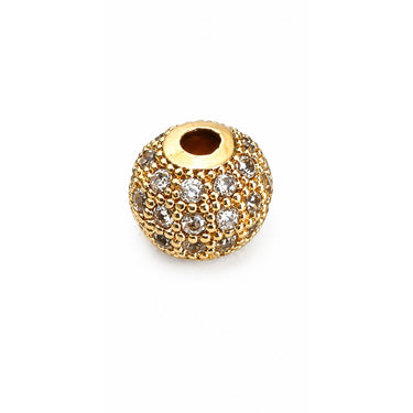 guld perle med sten 8 mm

