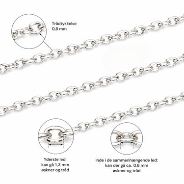Anker smykkekæde, Rustfri stål