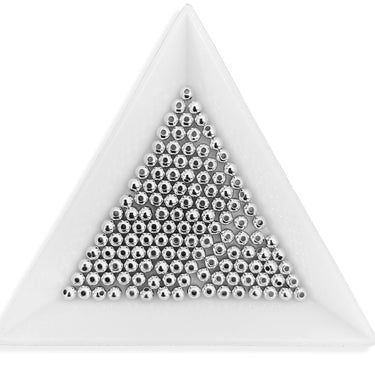 runde sølvfarvede perler 3 mm