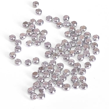 Forsølvede wireklemmer 2,5 mm – ca. 100 stk. til smykkefremstilling