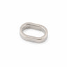 Oval ring med stort hul i rustfri stål 13 mm
