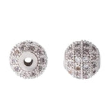 10 mm perle med klare cubic zirkonia sten