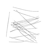 Forsølvede perlestave med fladt hoved, 50 mm, 20 stk.