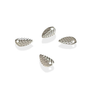 Små buede bladvedhæng, ca. 7 x 4,3 mm, 10 stk.