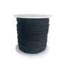 Sort perlesnor i polyester – ca. 1 mm, 100 meter til knytning