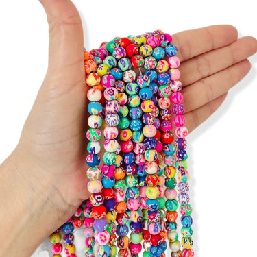 8 mm Fimoler perler - Hel streng