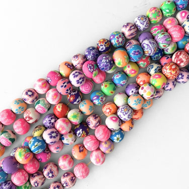 10 mm Fimoler perler - Hel streng