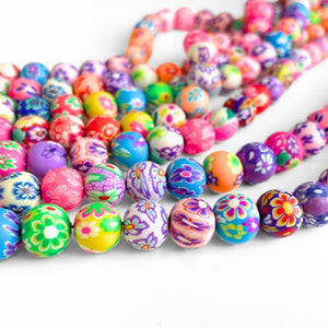 10 mm Fimoler perler - Hel streng