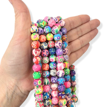 10 mm Fimoler perler - Hel streng