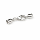 Sterling sølv endestykker med karabinlås til 3 mm snor