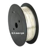Halvhård 0,5 mm sølvtråd i 925 sterling sølv – 1 meter