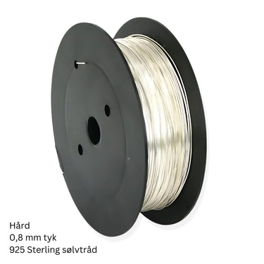 0,8 mm sølvtråd i ægte sterling sølv – til smykker og kæder