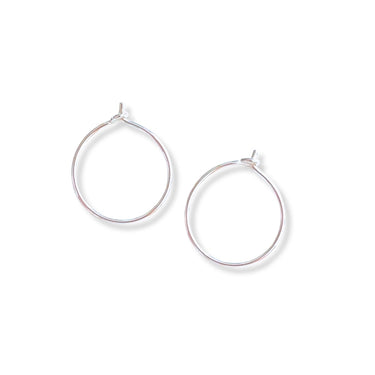 925 Sterling sølv Creoler / øreringe 15 mm