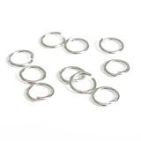 925 Sterling sølv Øsken / åben ring, 0,8 x 6 mm, 10 stk.