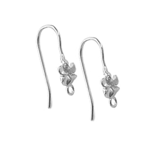 925 Sterling sølv Ørekrog med blomst og øje