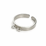925 Sterling sølv fingerring med øjer