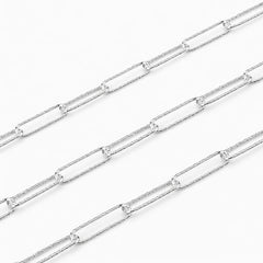 925 Sterling sølv Diamanteret kæde med lange led