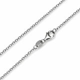 925 Sterling sølv Flad anker halskæde 60 cm.