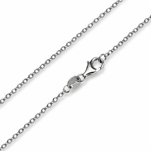 925 Sterling sølv Flad anker halskæde 45 cm.