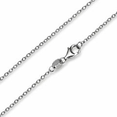 925 Sterling sølv Flad anker halskæde 45 cm.