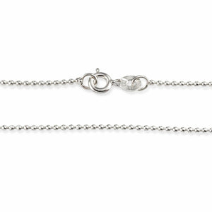 925 Sterling sølv Kuglekæde, facet med lås 45 cm.
