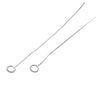Sterling sølv perlestave med snoet ring, 50 mm, 2 stk.