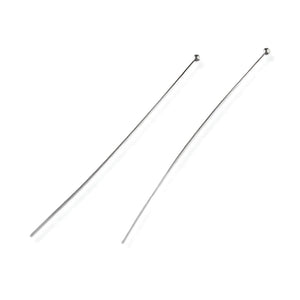 925 Sterling sølv Perlestav med kugle, 0,4 x 40 mm, 2 stk.