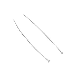 925 Sterling sølv Perlestav m/ fladt hoved, 0,5 x 45 mm 2 stk.