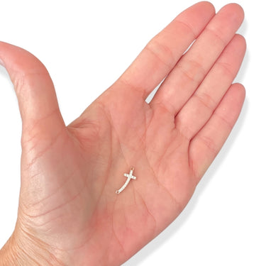 925 Sterling sølv Kors med CZ sten