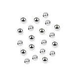 20 stk. små 2 mm runde glatte sølvperler