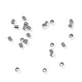 2 mm wireklemmer i sterling sølv – 25 stk. til smykkefremstilling
