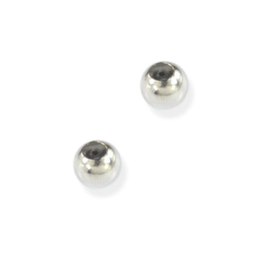 2 stk. 4 mm sølvperler med silikonemembran indeni.